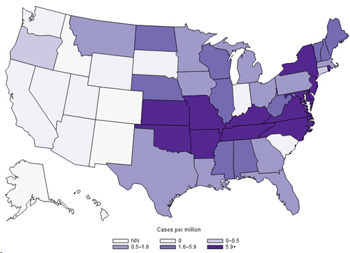 Centers for Disease Control Map of Tick Borne Disease Prevalence Centers for Disease Control Map of Tick Borne Disease Prevalence